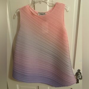 NWT - Nicole Kwon Pink and Purple Ombre Top - One Size
